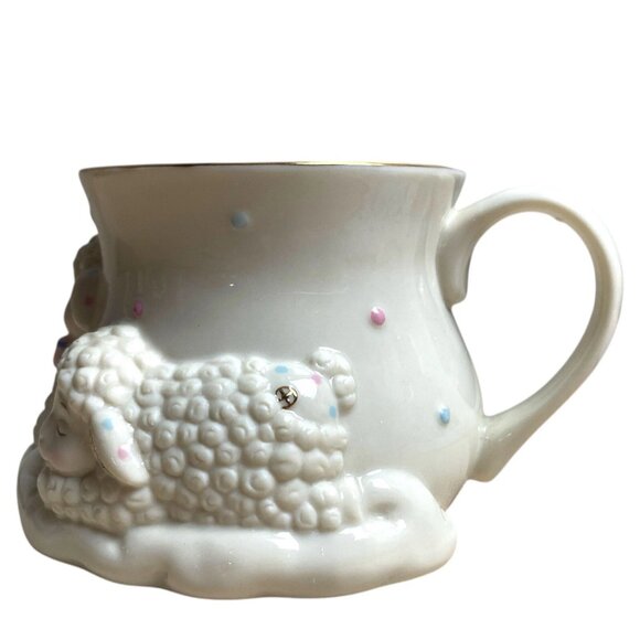 Lenox Lazy Lambs Baby Cup Mug with Original Box – Pastel Nursery Collectible - Picture 4 of 6